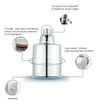 Purificateur de douche multi-étages KDF-55 pour la maison, fabriqué en Chine, avec filtre à eau dure et pommeau de douche à 15 étages de filtration