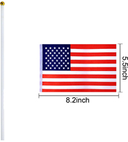 Drapeaux à main personnalisés avec logo publicitaire en gros, promotion mondiale, avec mât en plastique, mini drapeau à main à agiter