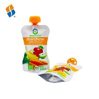Op maat gemaakte 120g matte aluminiumfolie knijpzak met tuit voor fruitpuree 121 ℃   Sterilisatie Spuitzak Voedselveilige Zak