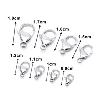 Fermoirs mousquetons en acier inoxydable pour bracelets, accessoires de fabrication de bijoux, finition polie haute brillance