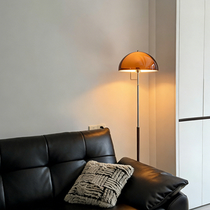 Lampe sur pied en acrylique ambré de style moderne du milieu du siècle, lampe sur pied nordique pour salon, chambre à coucher, éclairage de chevet, décoration intérieure - Product Image 3