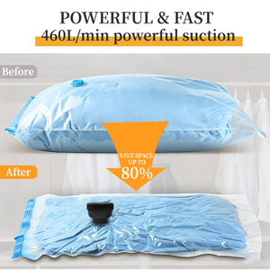 Nouveaux sacs <span class=keywords><strong>de</strong></span> <span class=keywords><strong>rangement</strong></span> <span class=keywords><strong>sous</strong></span> <span class=keywords><strong>vide</strong></span> en PVC imperméable réutilisables pour vêtements, économiseur d'espace, 27L, pompe électrique <span class=keywords><strong>de</strong></span> compression - Product Image 5