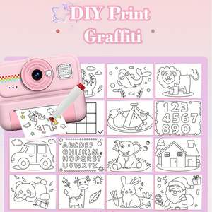 Boy Girls Birthday Gift Children Instant Print Camera Kids Video Photography Digital Photo Camera Toys <b>Mini</b> Thermal <b>Printer</b> - Product Image 3