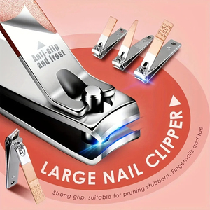 Hot bán 30 trong 1 Nail Clipper Cutter nipper kéo công cụ làm đẹp với xách tay PU Túi thép không gỉ làm móng tay móng chân Bộ - Product Image 3