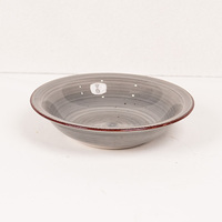 Vaisselle gris clair service de table peint à la main de luxe bols assiettes service de vaisselle en grès céramique vente en gros