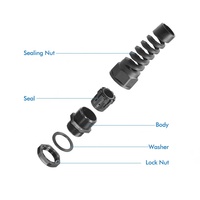 JAR IP68 Étanche Anti-Traction Joint En Nylon Capuchon En Caoutchouc Flex Presse-étoupe