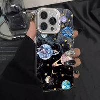 Funda de teléfono de lujo Earth Stars Space para iPhone 17 Air16 15 14 13 12 11 Pro Max XS X XR 7 8 Plus Pc Clear Cover