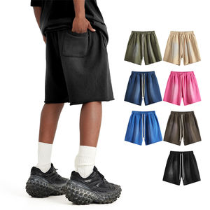 Breathable High Quality 100% Cotton Solid Custom Logo Plain Dyed Unisex Vintage Washed Streetwear <b>Shorts</b> for <b>Men</b> & Women - Product Image 5