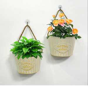 Metal Half Round Hanging Basket <b>Flower</b> Growing Pot Wedding Display Plant Stand Rack - Product Image 2