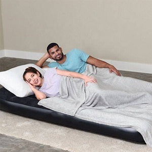 Matelas Gonflable Léger Double pour Camping, Lit d'Extérieur Soufflé avec Oreiller Intégré pour Randonnée - Product Image 2