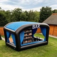 Bar flottant gonflable avec canapé et auvent, salon aquatique de luxe pour adultes, idéal pour les fêtes en extérieur, jardin, lac, yacht, bar gonflable