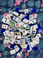 Funky Trade Custom International Sports Theme 160 Pcs Acrylic Mahjong Tiles Sets American, Various Sports Pattern Design OEM