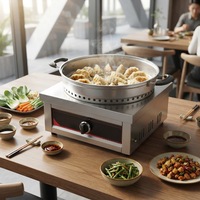 Cuisinière à gaz professionnelle robuste pour pains frits, en aluminium, avec réduction du bruit et nettoyage facile, pour équipement de restauration professionnelle