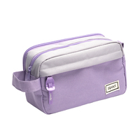 Pochette de rangement portable, trousse à crayons de grande capacité, sac de papeterie portable en toile colorée pour stylos et crayons, pour les étudiants et le bureau
