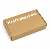 Boîte d'expédition en papier kraft ondulé recyclé, personnalisée et imprimée, pour petites entreprises, emballage cadeau pliable