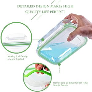 BPA Free Glass container lưu trữ thực phẩm Set với kín PP nắp giữ thực phẩm tươi sống cho bữa ăn chuẩn bị và ăn trưa sử dụng hộp - Product Image 2