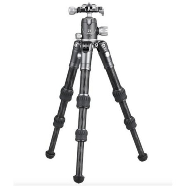Free Shipping Carbon Fiber Tripod Dual Panning Ball Head Photography Dslr Tripod Twist Lock Lightweight Travel Tripod