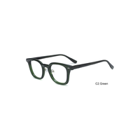 Montures de lunettes optiques carrées classiques en acétate TR avec détails rivetés pour lunettes de vue unisexes OEM ODM
