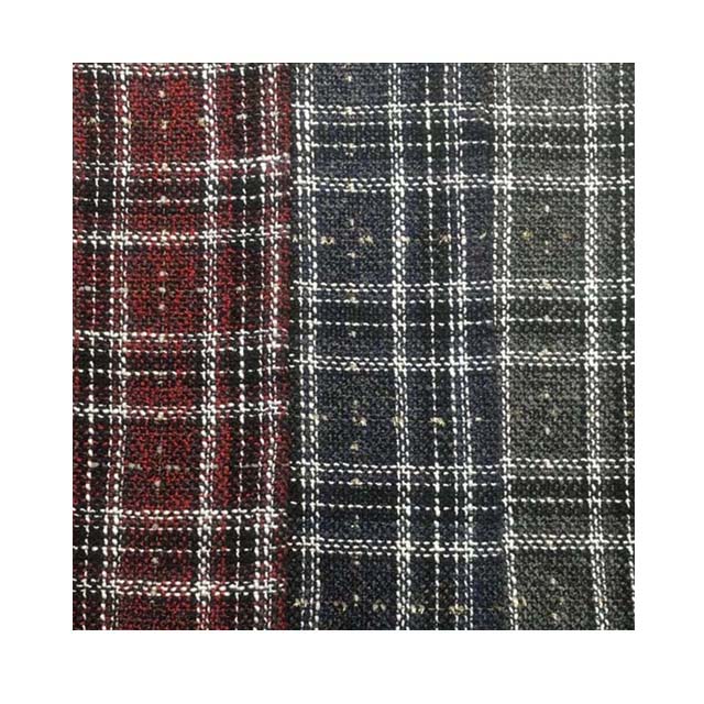 Полиэфирная твидовая ткань букле, шерстяная ткань с запахом, переплетенная ткань с крупной сеткой, окрашенная ткань для модных платьев