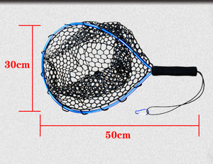 Filet de pêche télescopique pliable en aluminium et caoutchouc pour la manutention, vente en gros d'usine - Product Image 5