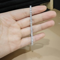 Bracelet chaîne tennis en or 9K 14K avec diamants de laboratoire personnalisés, bijoux en diamants de laboratoire pour femmes