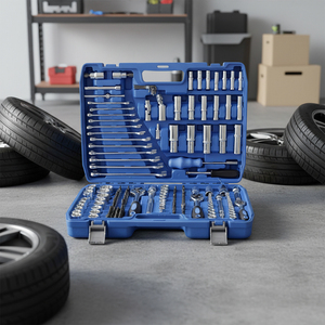 Juego de Herramientas de Reparación Automotriz de 216 Piezas, Llaves de Tubo, Material de Acero al Carbono, Manual - Product Image 4