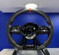 Volant sport en cuir perforé en fibre de carbone personnalisé pour Mercedes Benz Classe CL 55 SL55 GLC GLE a W176