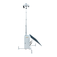 Torre de Vigilancia Solar con Remolque, Torre de Luz con CCTV, Remolque de Observación Móvil, Torre de Seguridad Solar con Cámara CCTV