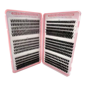 Extensiones de Pestañas Sintéticas Individuales, Material PBT Coreano de Aspecto Natural Hecho a Mano, 8-16mm, <span class=keywords><strong>6</strong></span> Filas - Product Image 2