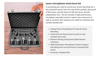 Kit de microphones pour batterie 7 pièces, microphones pour instruments, microfone
