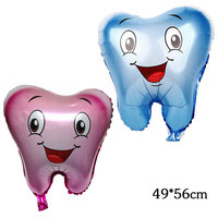 Offre Spéciale haute qualité grand bleu rose dent hélium gonflable Globos feuille ballons pour décorations de fête d'anniversaire bébé douche