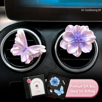 En gros, Désodorisant de voiture rechargeable de luxe, Ornement en pierre papillon en plâtre, Clip de fixation pour grille d'aération, pour sortie d'air conditionné parfumée