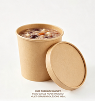 Bol à soupe en papier recyclable à paroi simple pour la restauration en gros, 8-32 oz, Kraft Blanc, Qualité Alimentaire, pour Plats à emporter et Restaurants