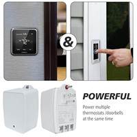 Adaptateur secteur mural 16,5 V CA avec prise US certifié CE ROHS 100 % cuivre pour caméra de vidéosurveillance et sonnette