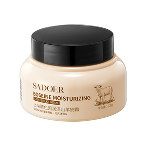 Crème hydratante pour le visage au lait de chèvre SADOER, 120g, marque privée, éclaircissante et douce pour la peau - Product Image 1
