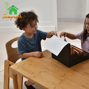 <span class=keywords><strong>Tavolo</strong></span> per <span class=keywords><strong>Bambini</strong></span>, <span class=keywords><strong>Tavolo</strong></span> da Picnic in Bambù Naturale, Scrivania per Feste e Studio per <span class=keywords><strong>Bambini</strong></span> con Set di Sedie, <span class=keywords><strong>Tavolo</strong></span> <span class=keywords><strong>Attività</strong></span> per Neonati - Product Image 6