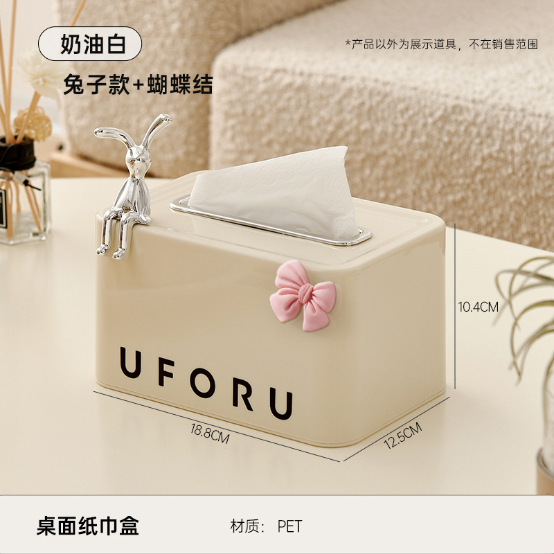 Creamy White Rabbit Bow