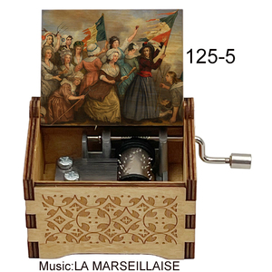 18-Tonige Spieluhr 'La Marseillaise' mit Handkurbel - Nationales Hymn der Französischen Republik - Besonderes Geschenk für Freunde zu Geburtstag und Weihnachten - Product Image 4