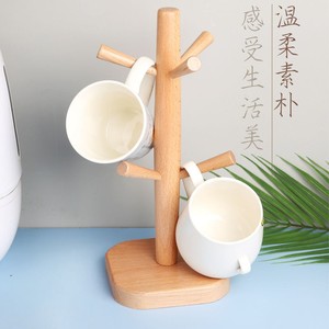 Wooden Cup Holder <b>Tree</b> Shaped 3 Tier Mug Drainer <b>Stand</b> For Kitchen Countertop - Product Image 3