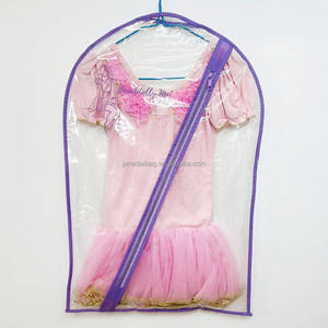 46x70cm Hot Pink Trim Clear PVC Traje de baile Bolsa de ropa - Product Image 4