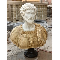 Buste en marbre de Statues de tête de pierre de roi romain classique à vendre