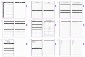 A5 Size Lavender Leather Hardcover Budget Planner & Expense Tracker Notebook-Gift <b>Journal</b> - Product Image 2