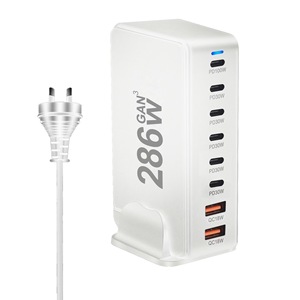 Estación de Carga USB para Múltiples Dispositivos, Universal, para Escritorio, para <span class=keywords><strong>Mac</strong></span> Book, para iPad, para Viajes, Negra, para <span class=keywords><strong>iPhone</strong></span>, <span class=keywords><strong>Cargador</strong></span> Multipuerto Gan de 268 W - Product Image 5