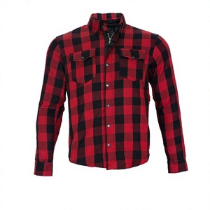 Camisa de Franela con Diseño a Cuadros Personalizado, 100% Algodón, Estilo Motociclista, Etiqueta de Diseño Personalizado, Talla Grande, Mezcla de Poliéster - Product Image 1