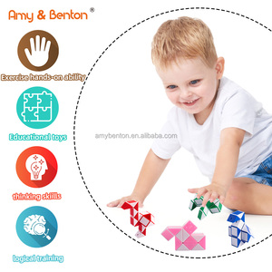 Rompecabezas mágico de serpiente, superventas, 24 bloques, juguete inquieto de serpiente, alivio del estrés, educativo, colorido, 24 eslabones, serpiente para niños y adultos - Product Image 6