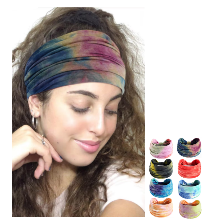 Sport Yoga Print Floral Elastic Turban