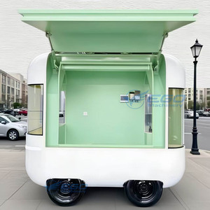 Camion de restauration blanc personnalisé avec intérieur vert, remorque de restauration rapide à vendre en Europe et en Australie - Product Image 3