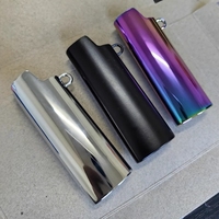 Étui à briquet carré en alliage de zinc KY Brand J6 avec logo laser personnalisé, placage métallique coloré, design simple et porte-clés