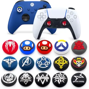 4 Cái Mềm Silicone Gamepad Điều Khiển Bìa Thumb Stick Grips Caps Cho PS5 P4 X Box Series Một 360 Joystick