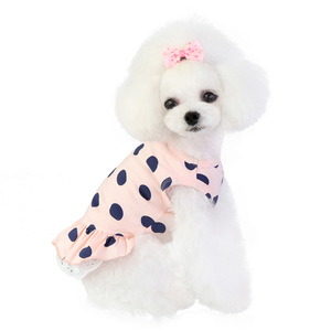 Chất Lượng Cao Cotton Polka Dot Ăn Mặc Cho Shih Tzu Chó Nhỏ S Và XXL Dễ Thương Mô Hình Động Vật Mùa Đông Và Mùa Hè Quần Áo Mát Mẻ - Product Image 5